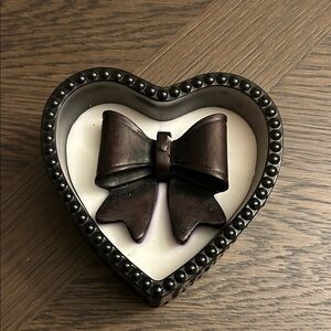 Heart-Shaped Candle with Bow